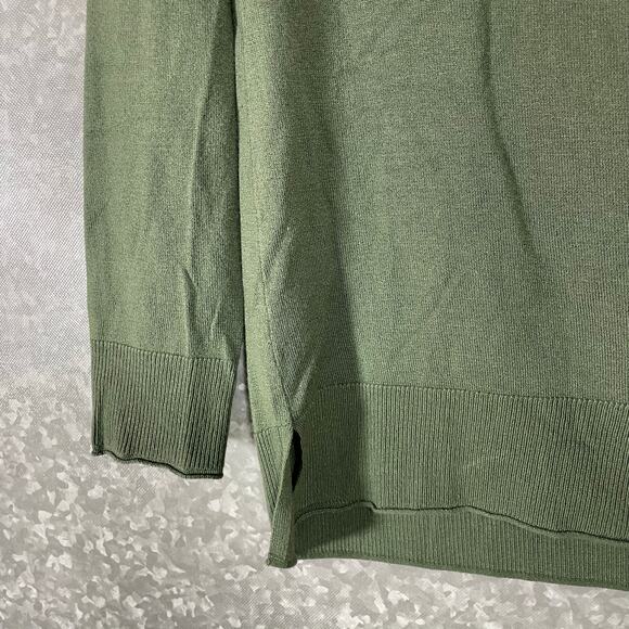 French Quarter Women's Minimalist Olive Green Sweater - Size Large - Raglan - Picture 3 of 6